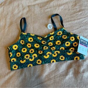 Duluth 🌻 Free Range Organic Cotten Bralette | Sunflower pattern